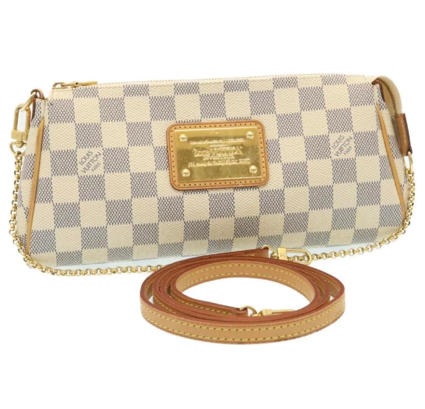 Louis Vuitton Damier Azur Eva  Clutch-link  & Leather strap thumbnail