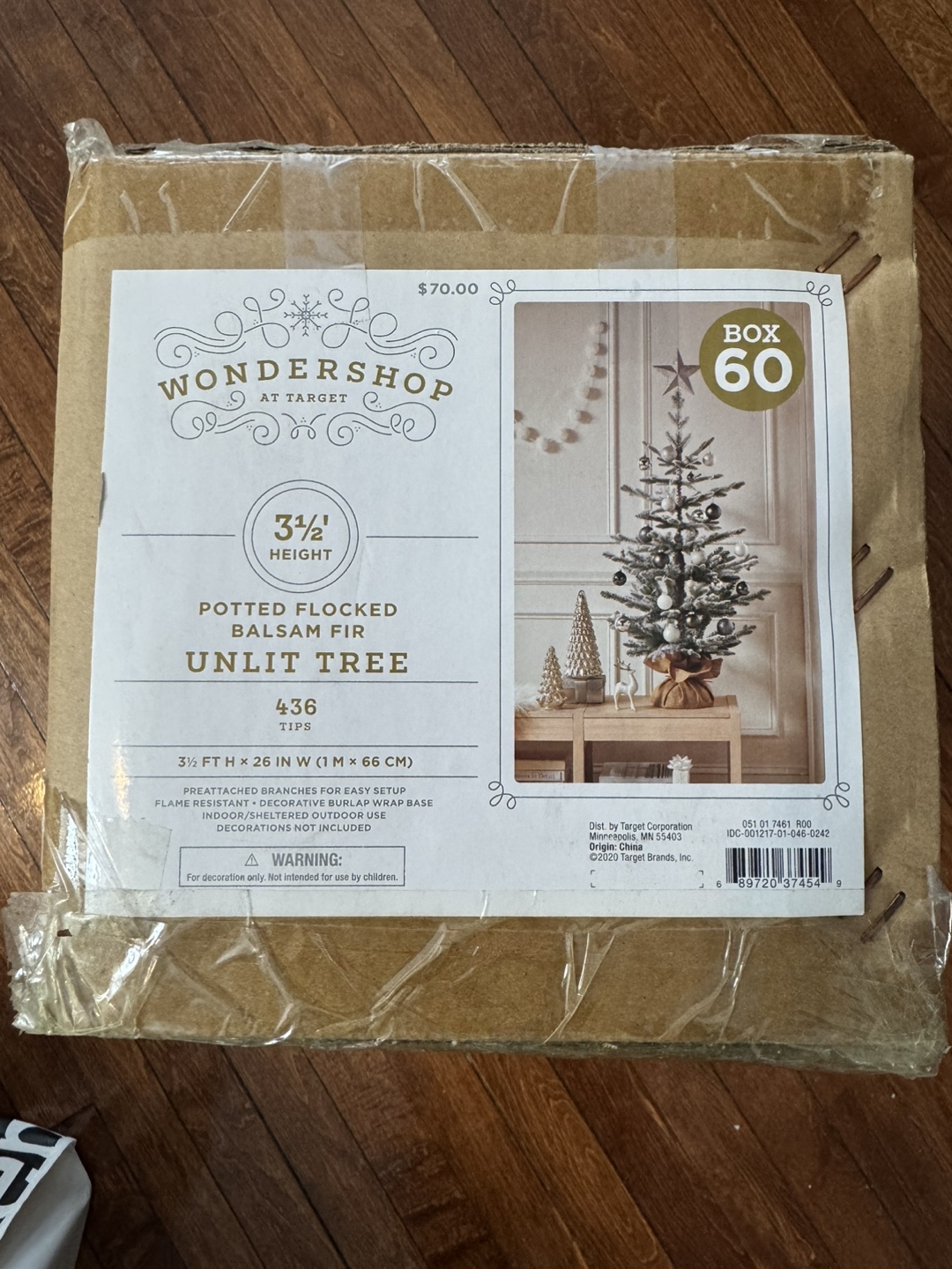 Wondershop Potted Flocked Balsam Fir - Unlit Tree