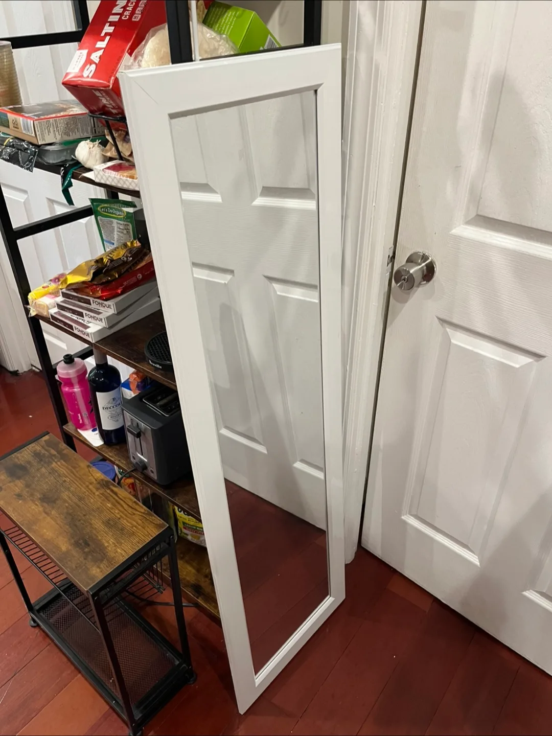 White Framed Full Length Mirror thumbnail