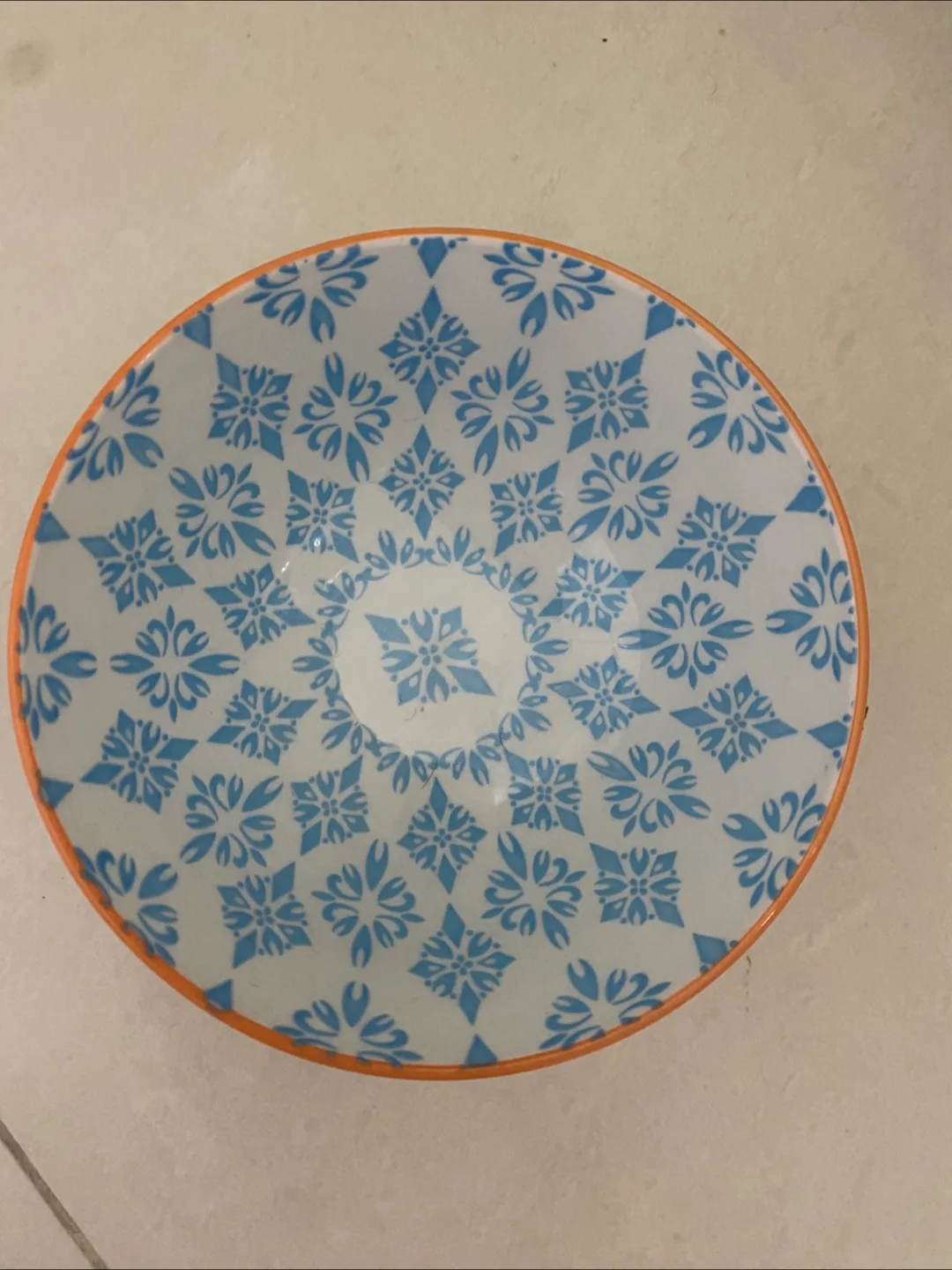 Decorative Bowl with Blue Floral Pattern image indicator(4)