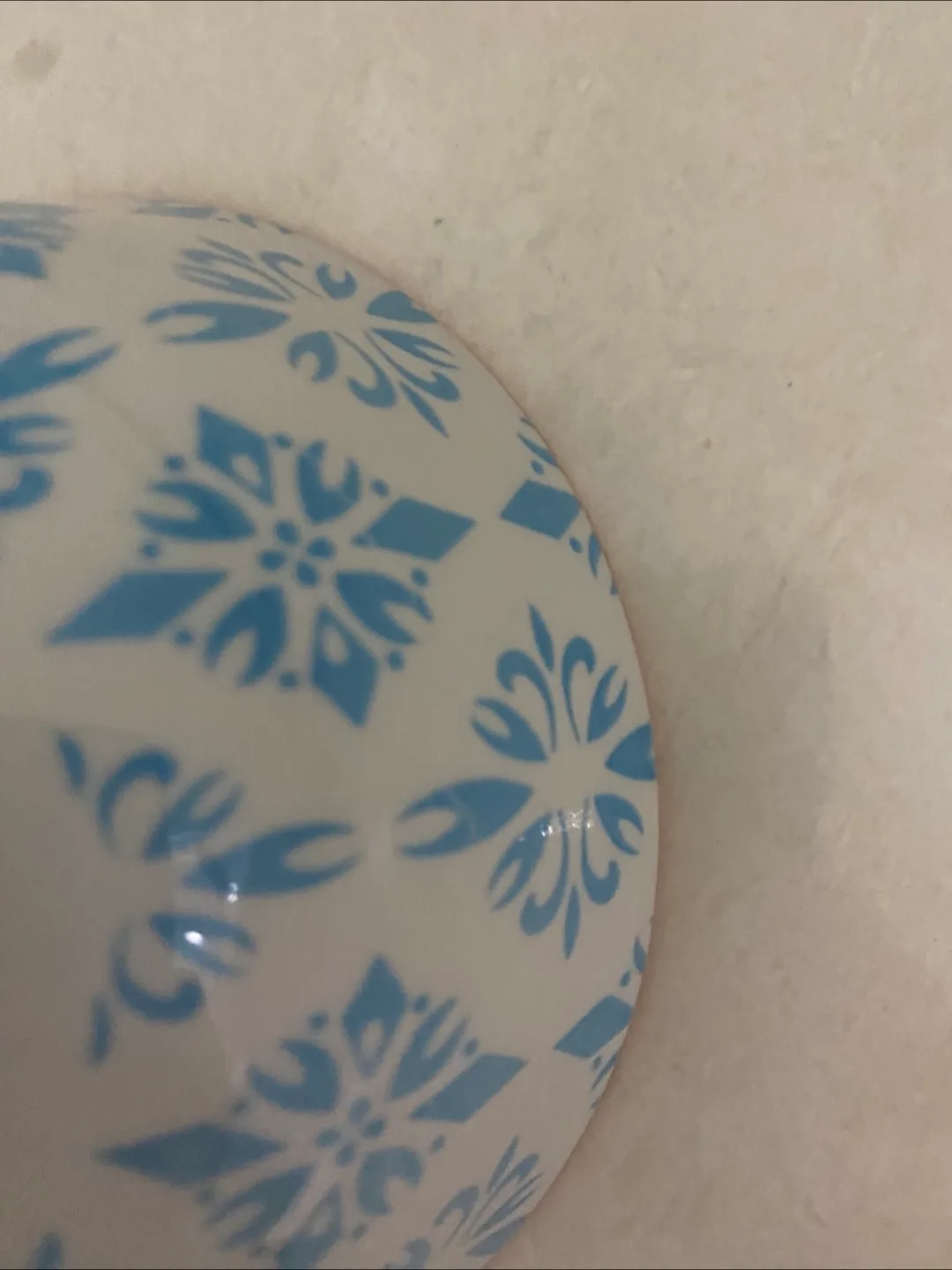 Decorative Bowl with Blue Floral Pattern image indicator(3)