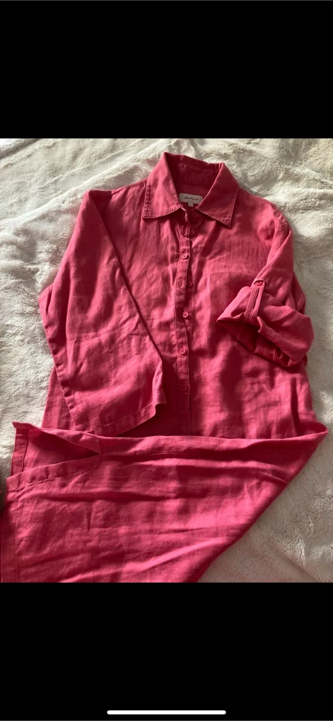 Pink Linen dress image indicator(2)