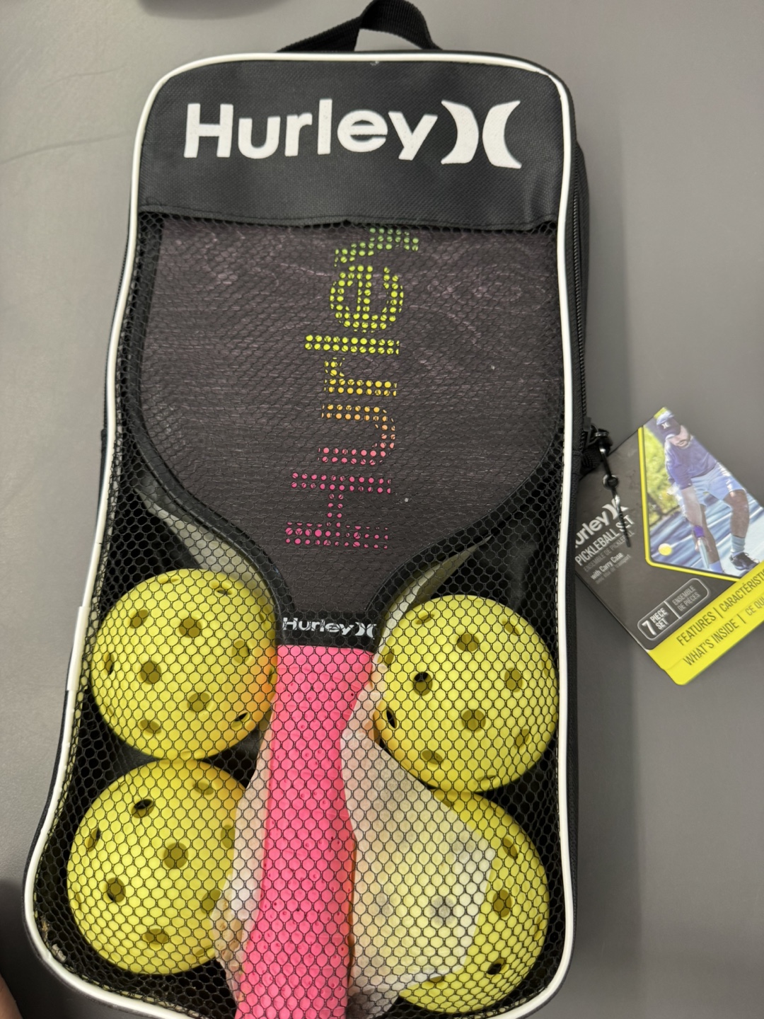 Hurley Pickleball Set with Carry Case