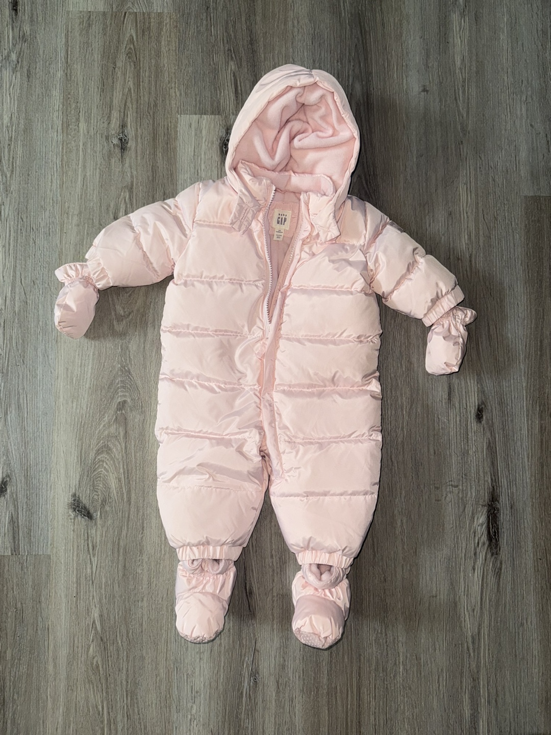 GAP Baby Pink Snowsuit 6m
