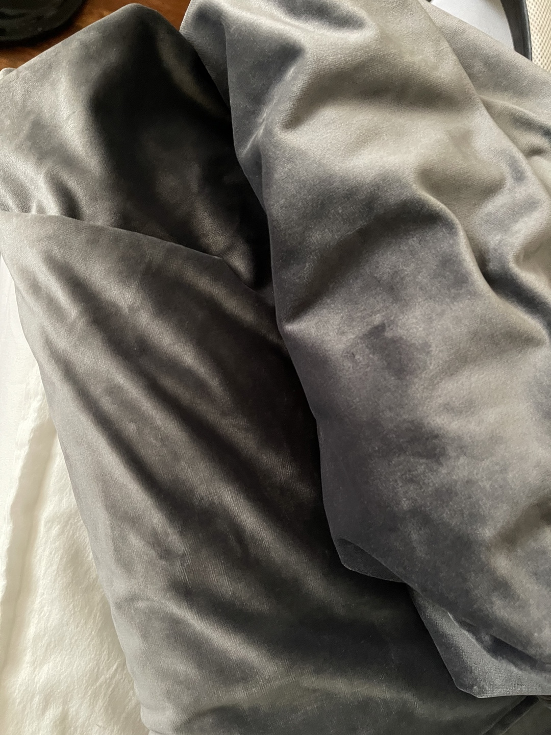 2x Blackout Gray Velvet Curtain (82x52”) - photo 3