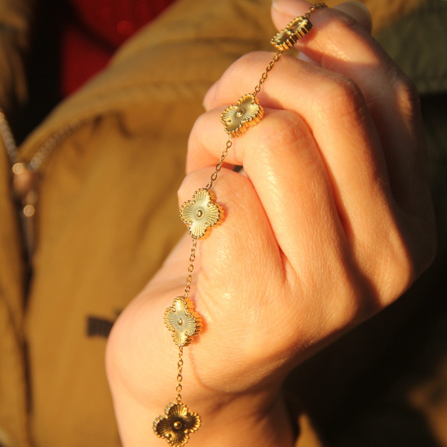 Gold plated Clover Style Bracelet - photo 5