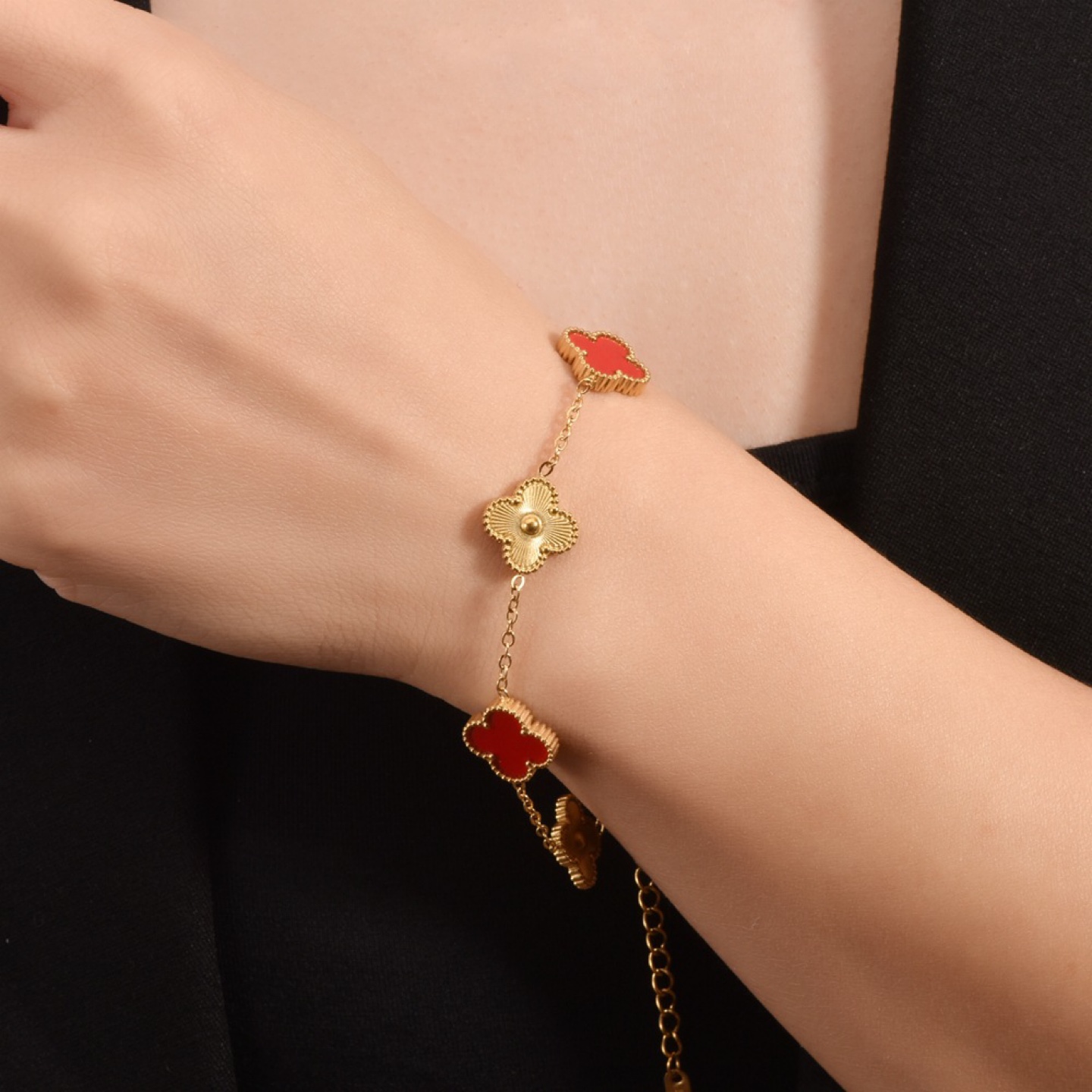 Gold plated Clover Style Bracelet - photo 2