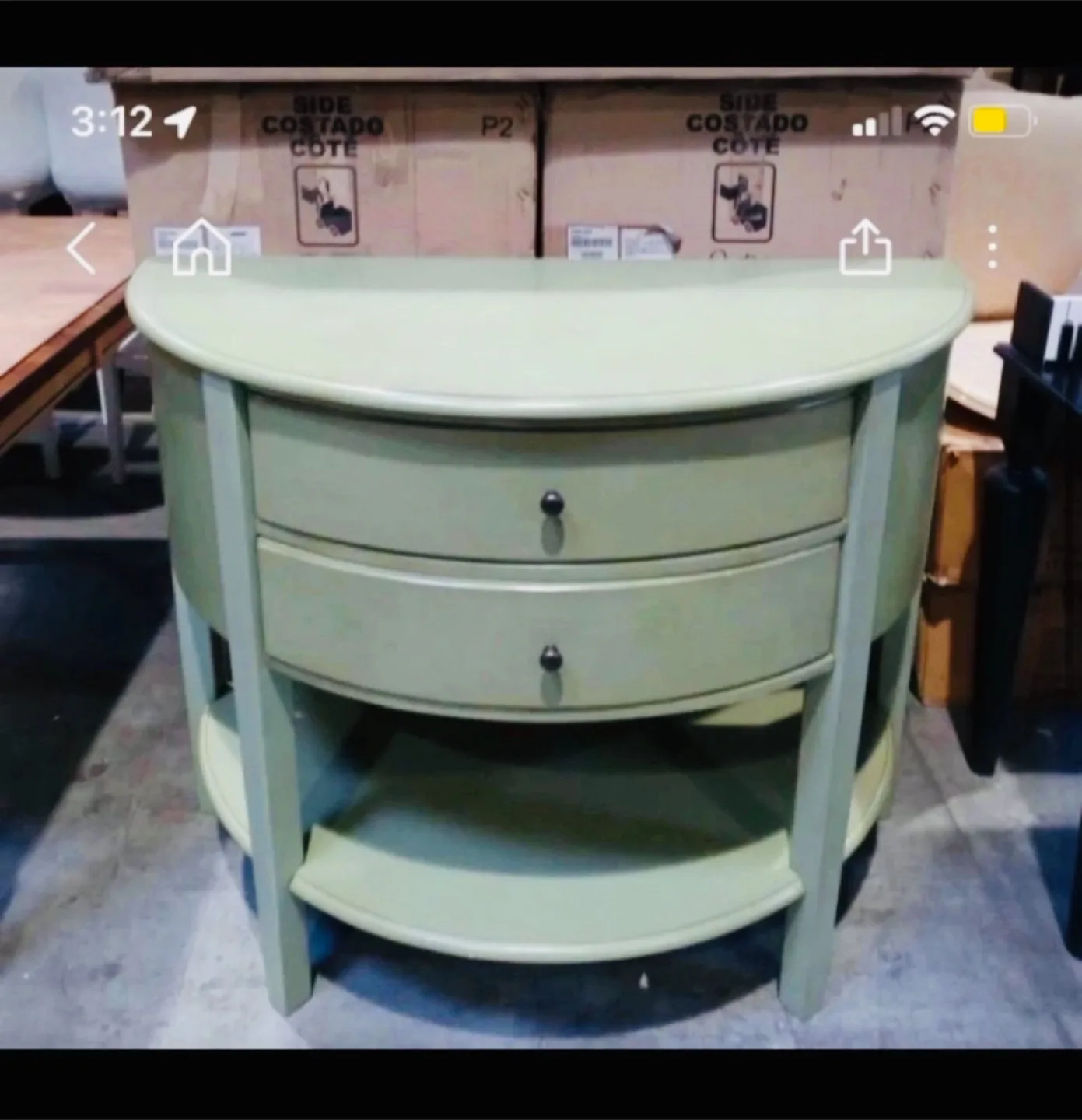 Green Half-Moon Console Table image indicator(2)