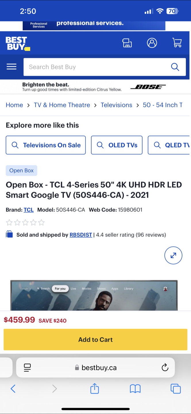 TCL 4-Series 50" 4K UHD HDR LED Smart Google TV - photo 4