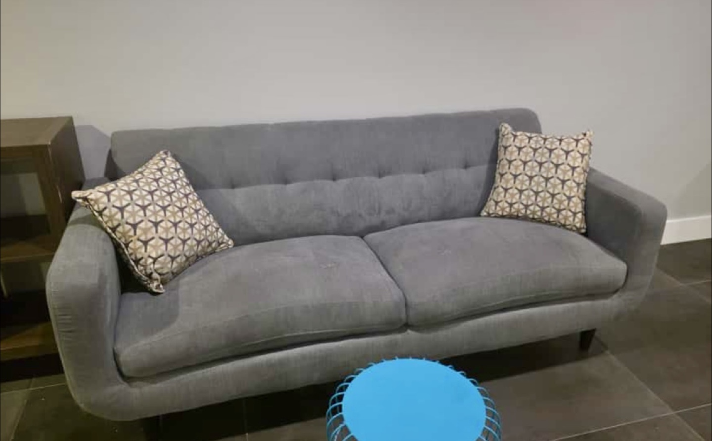 Gray Modern Sofa - 83" Wide