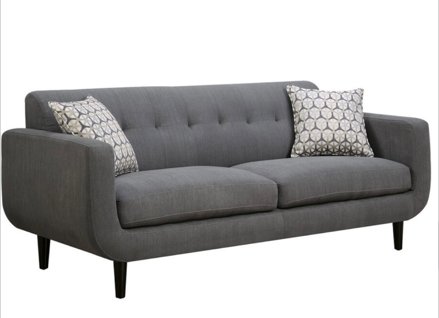 Gray Modern Sofa - 83" Wide - photo 3