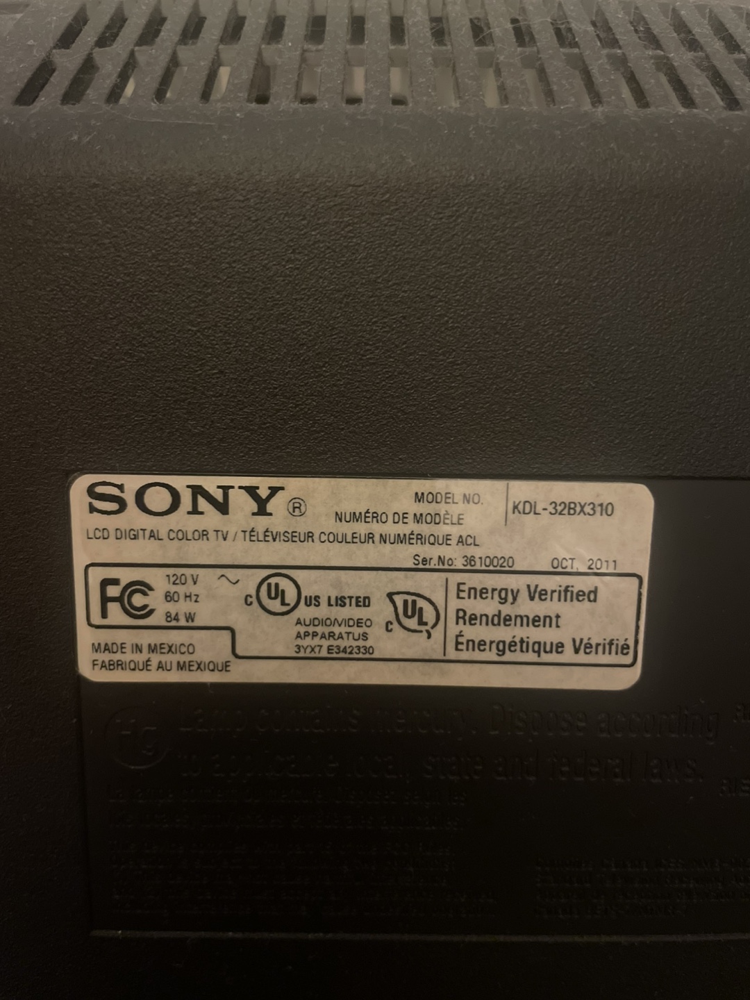 Sony Bravia KDL-32BX310 32" LCD TV - photo 4