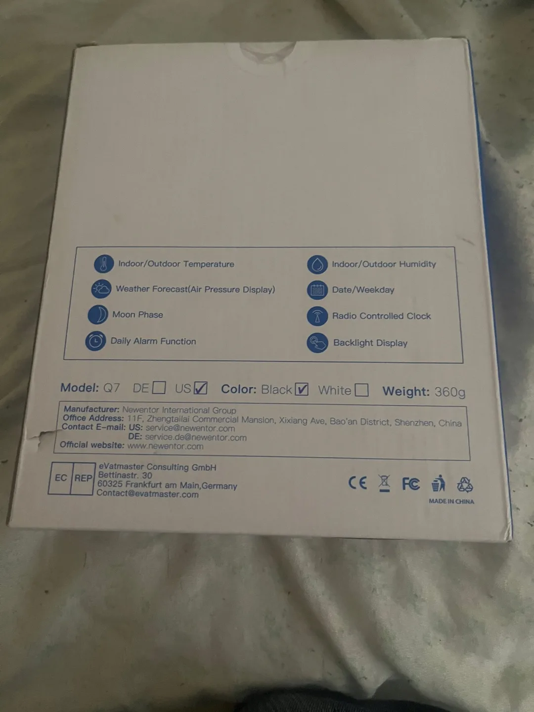 Newentor Wireless Weather Station Q7 - Black image indicator(2)