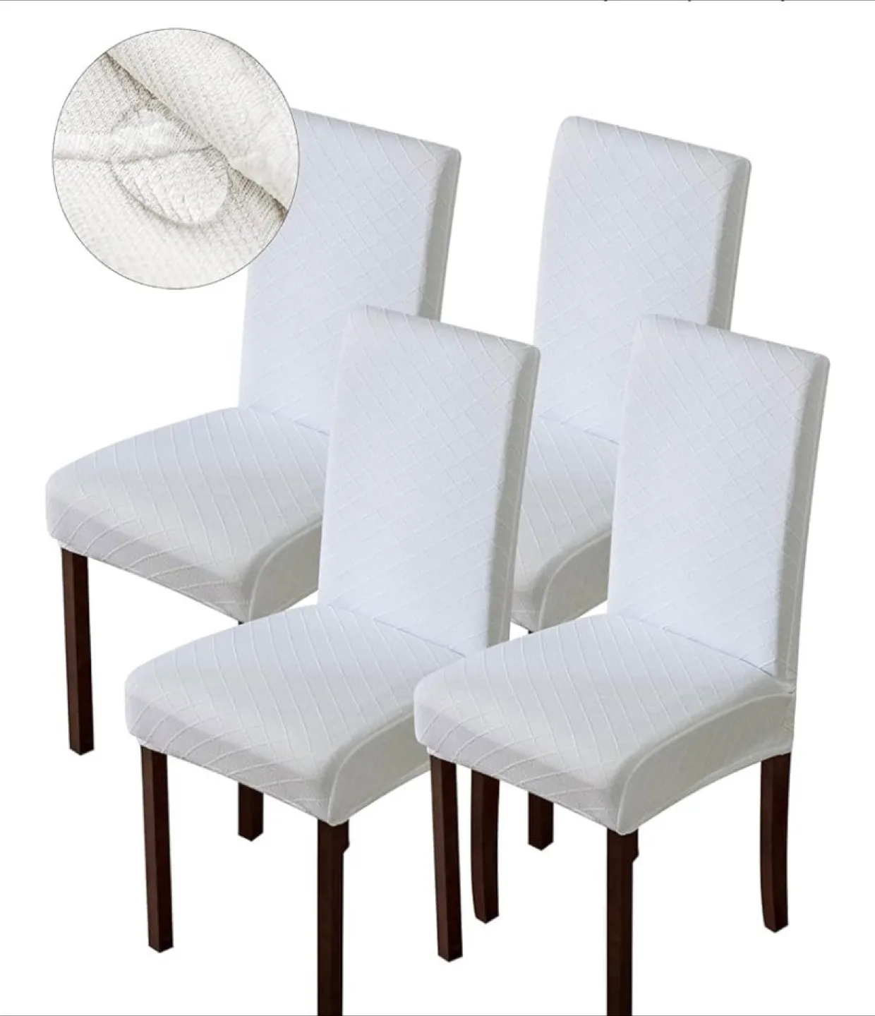 Waterproof White Chair Covers (Set of 6) thumbnail