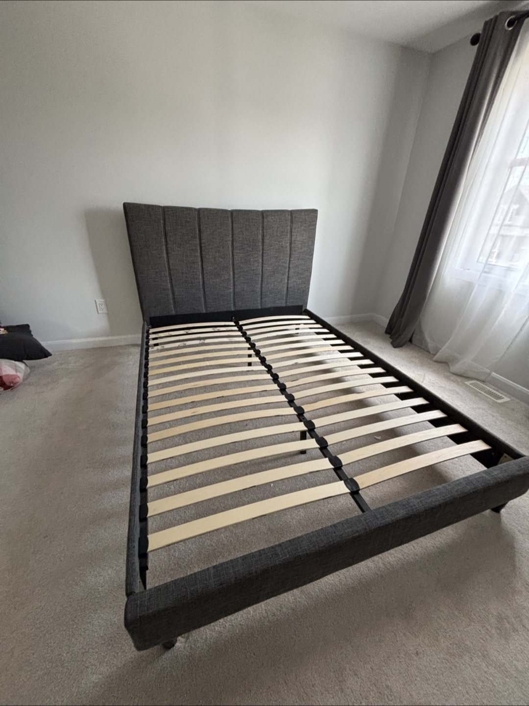 Upholstered Bed Frame - Grey