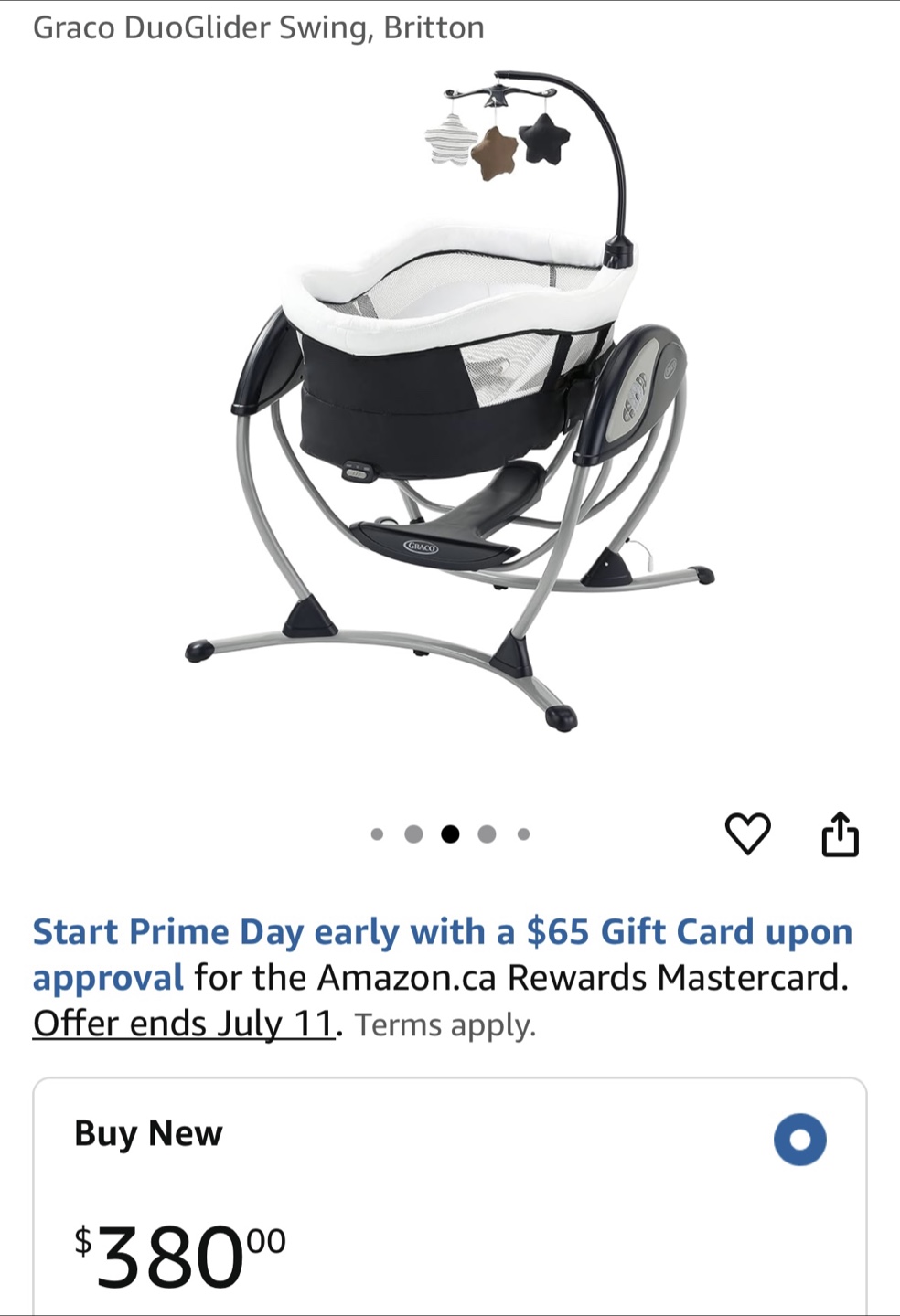Crib Graco DuoGlider Swing, Britton - photo 2