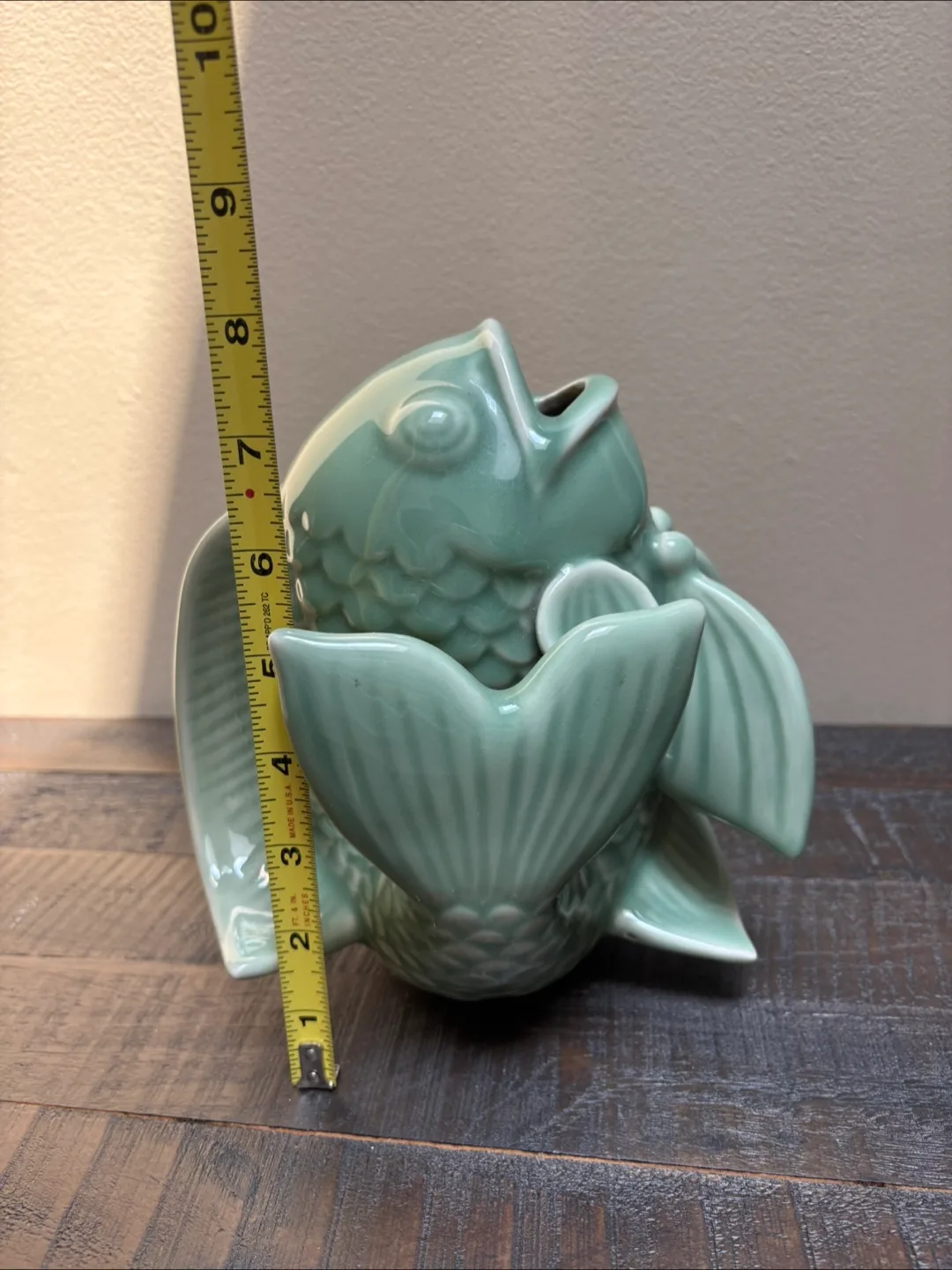 Green glazed Ceramic Fish sculpture image indicator(4)