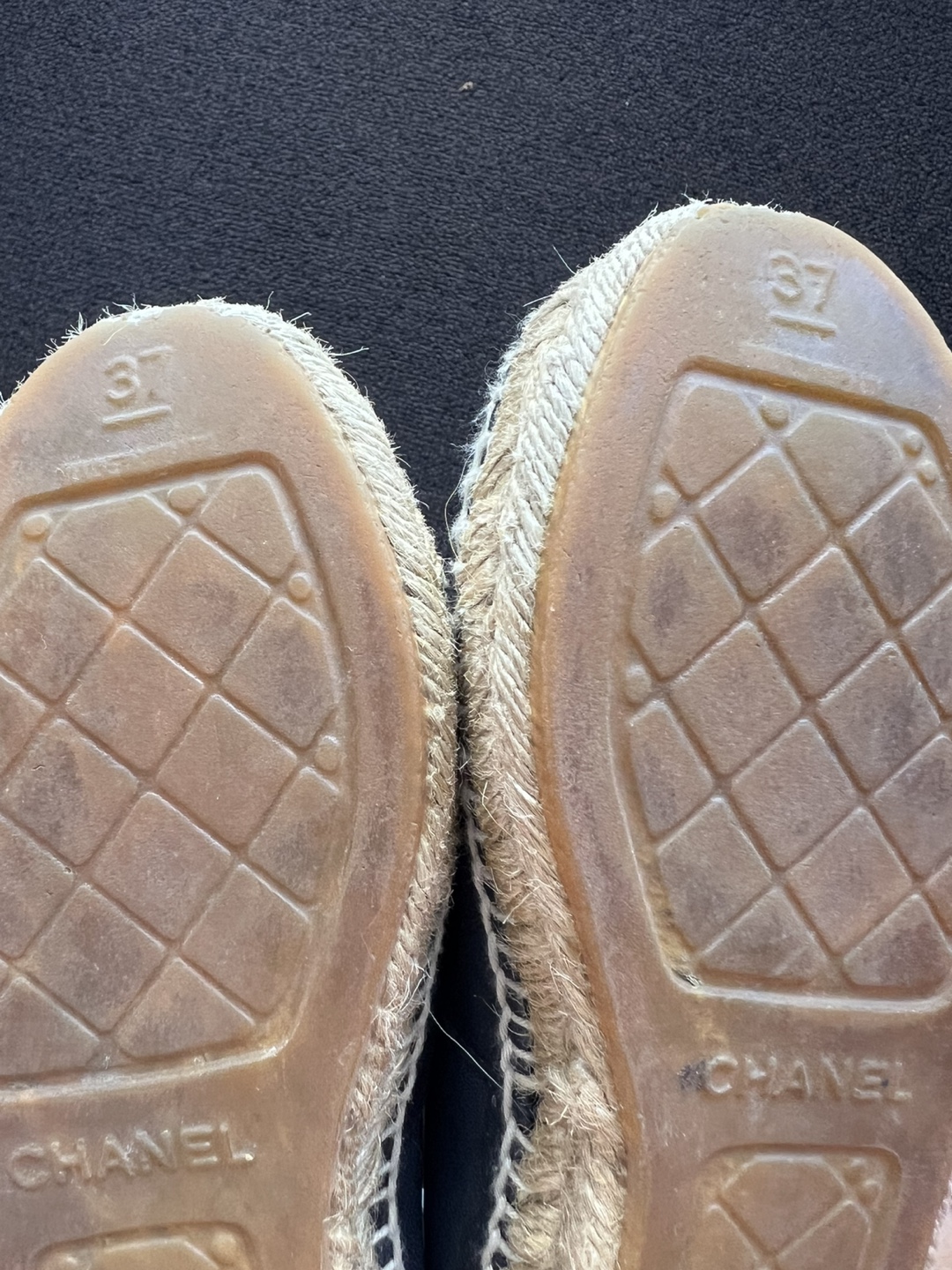 Authentic Chanel Espadrilles Black Navy Blue - Size 37 - photo 4