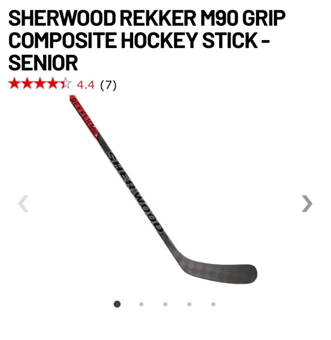 New Sherwood Rekker M90 Grip Composite Hockey Stick Senior Left thumbnail