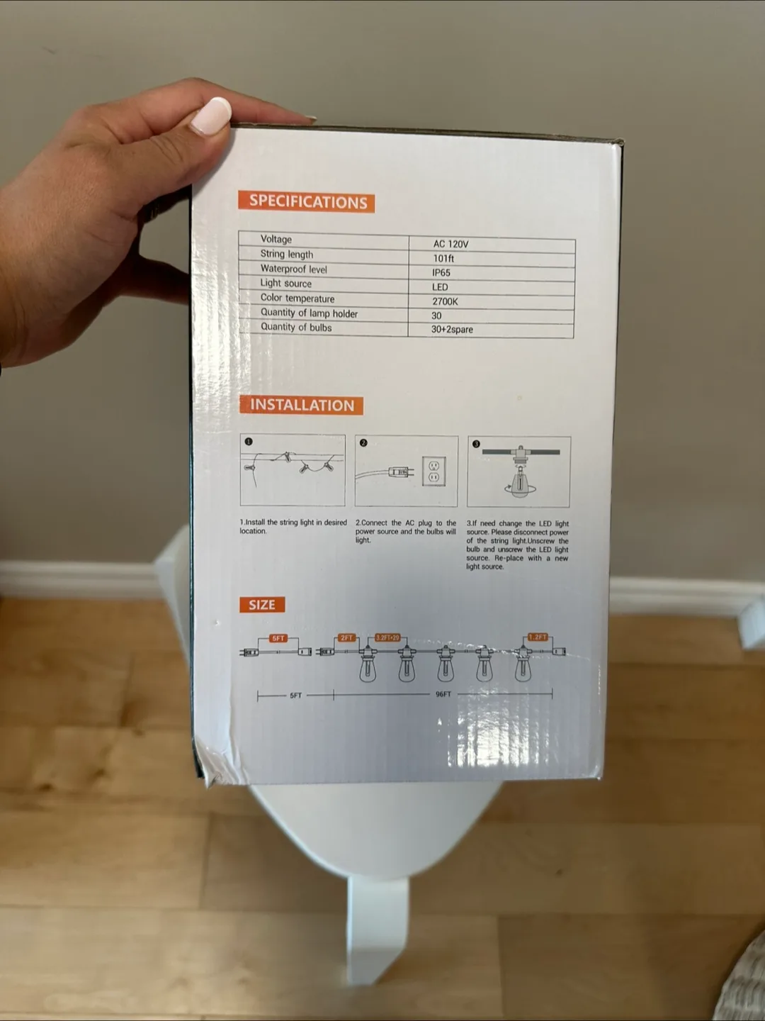 LED Filament String Lights - 101ft image indicator(3)