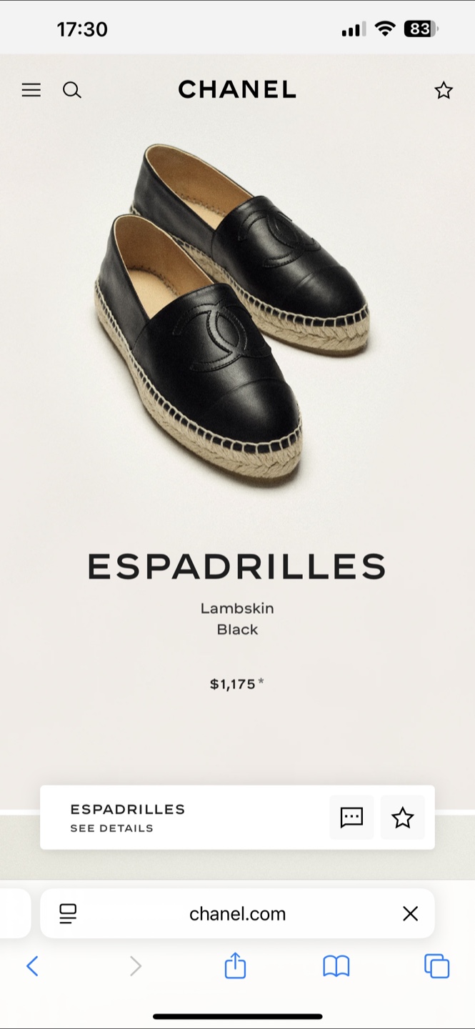 Authentic Chanel Espadrilles Black Navy Blue - Size 37 - photo 2
