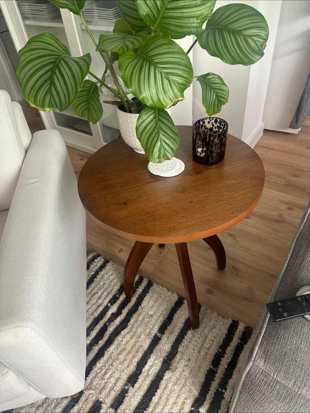 Round Walnut Wooden Side Table - Studio McGee for Target thumbnail