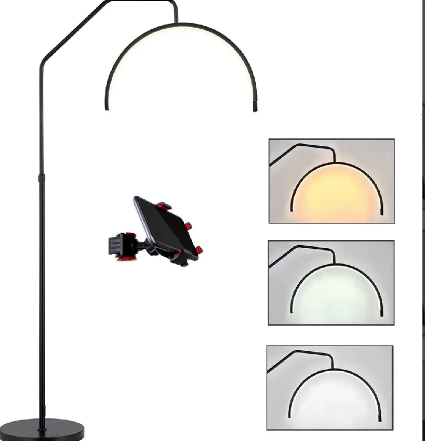 LED Floor Lamp with Phone Holder thumbnail