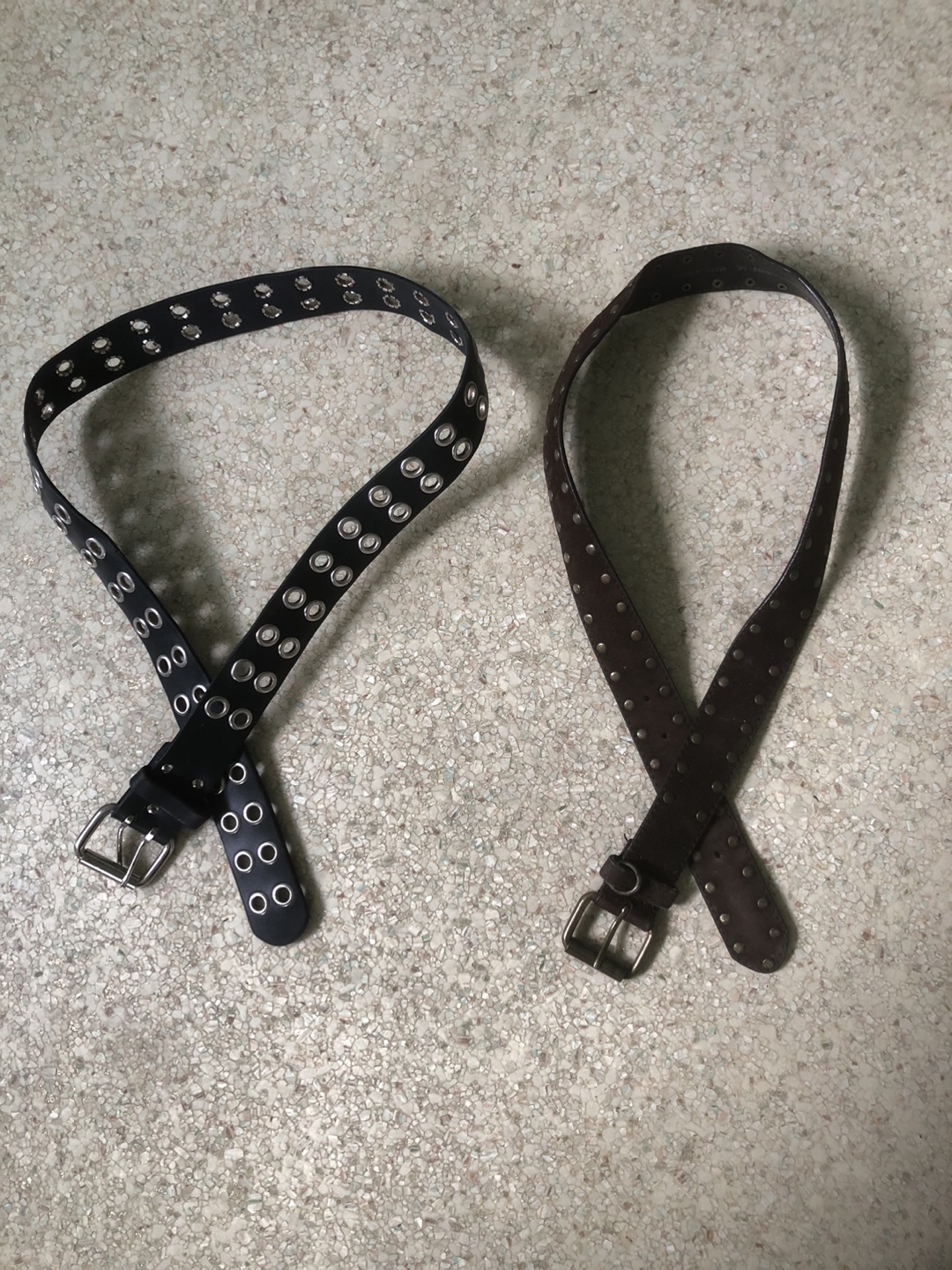 2 BELTS LEATHER & SUEDE - GREAT CONDITION