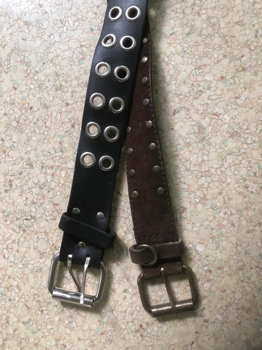 2 BELTS LEATHER & SUEDE - GREAT CONDITION image indicator(2)