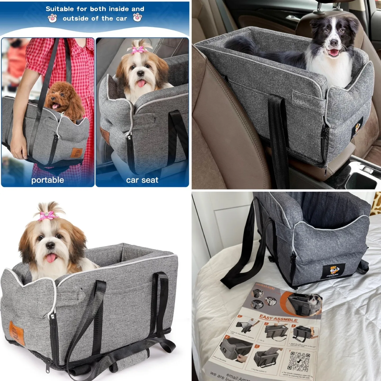Small Dog Center Console Car Seat or Travelling Carrier thumbnail