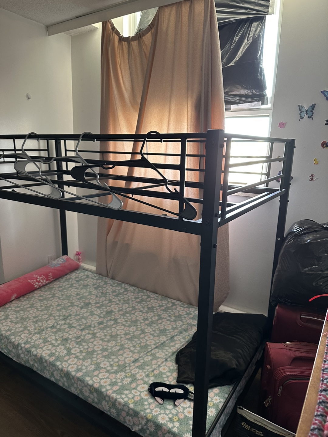 Black Metal Bunk Bed Frame - photo 2