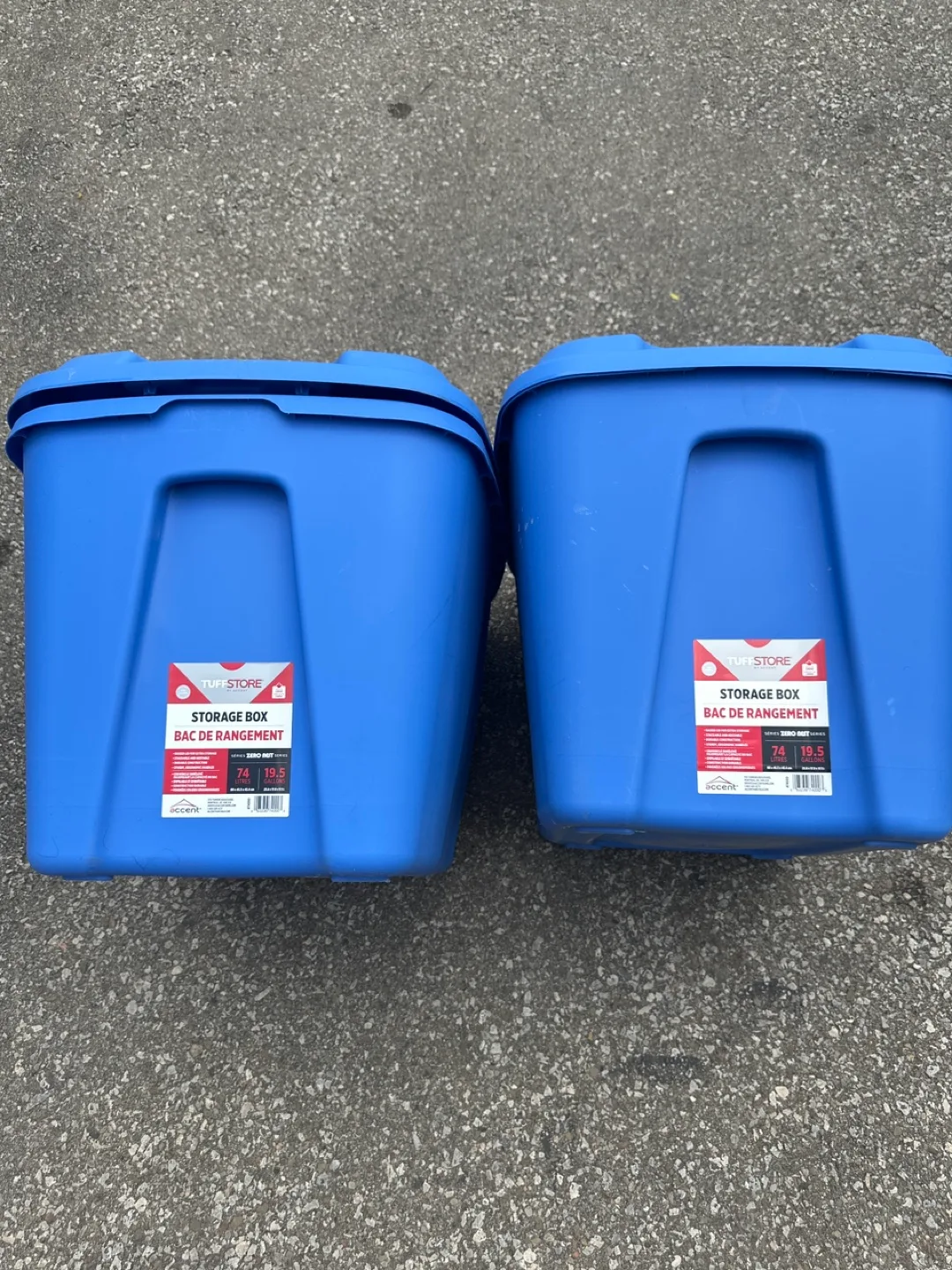 2x Tuff Store Blue Storage Boxes thumbnail
