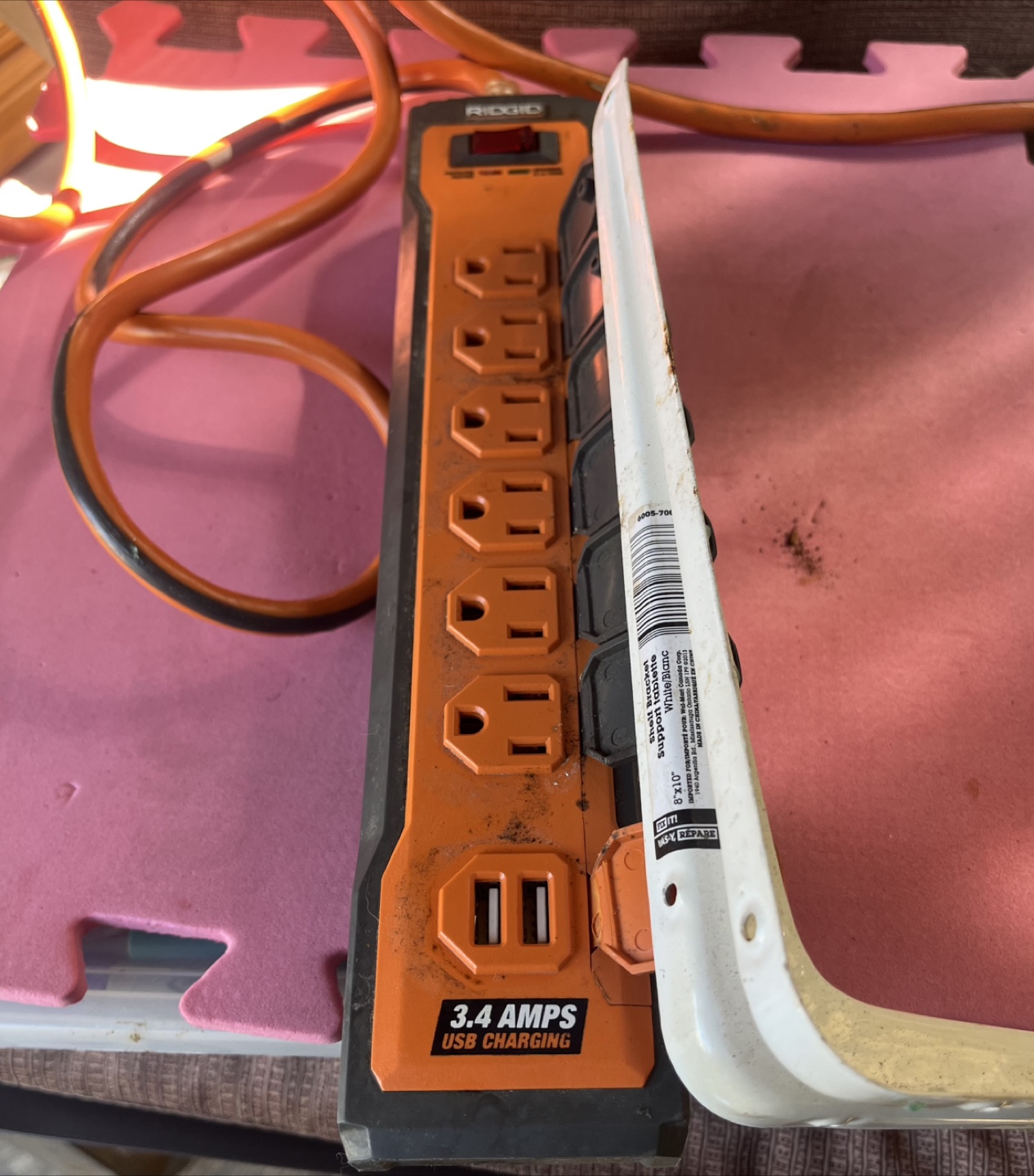 Ridgid Power Strip with USB Charging