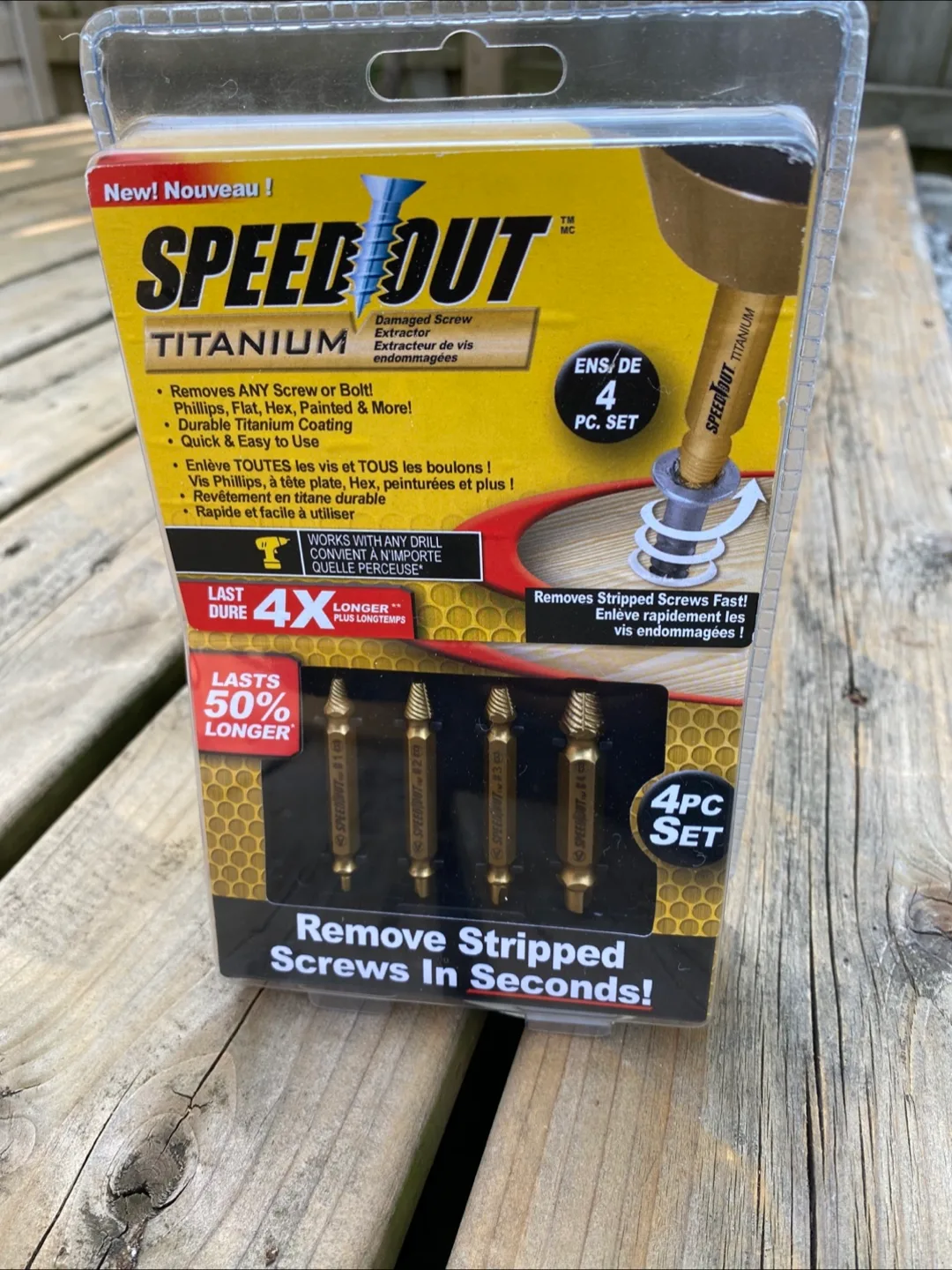 Speed Out Titanium Damaged Screw Extractor - 4 pc Set thumbnail