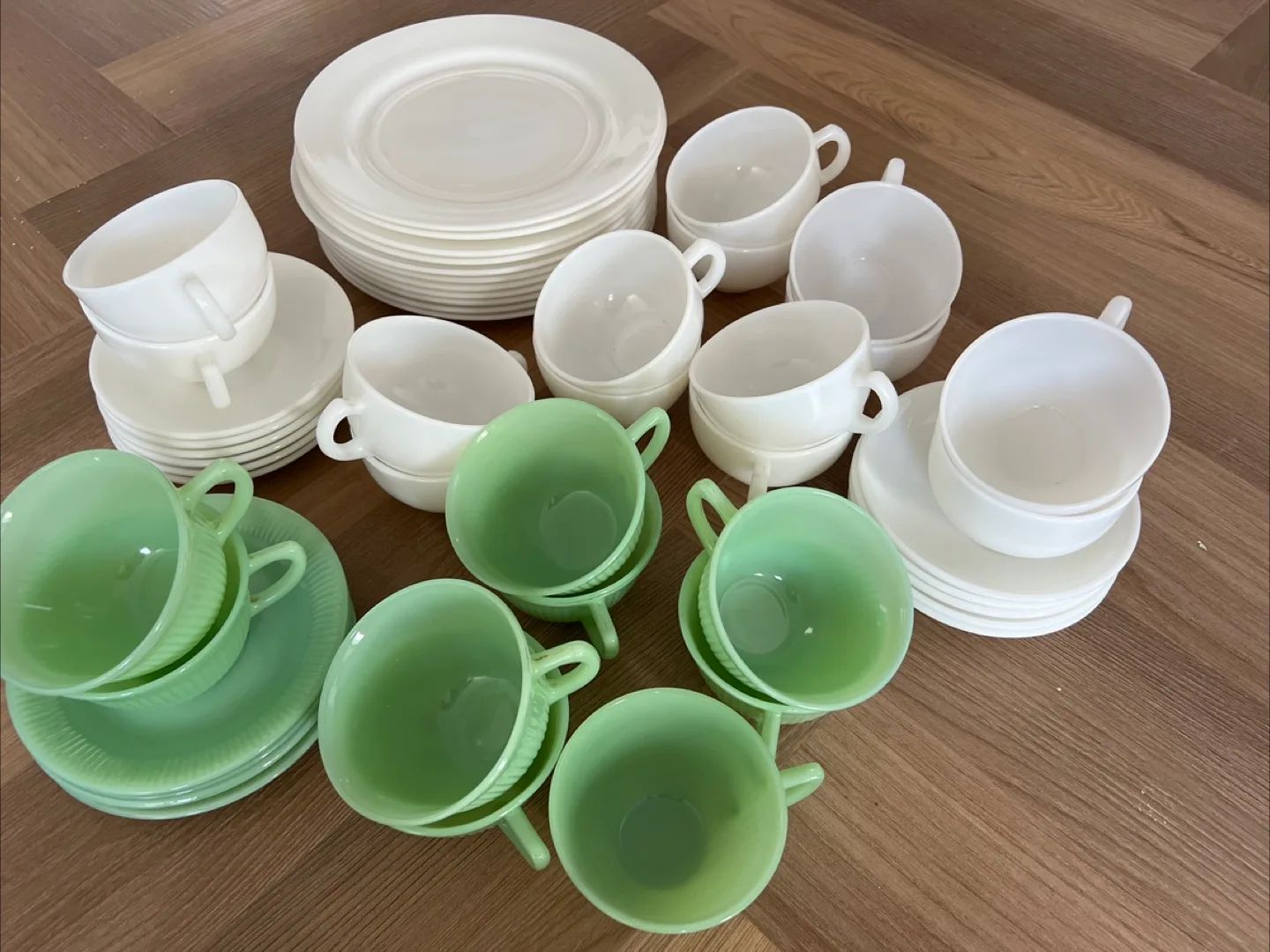 Fire King Jadeite & White Dishes image indicator(3)