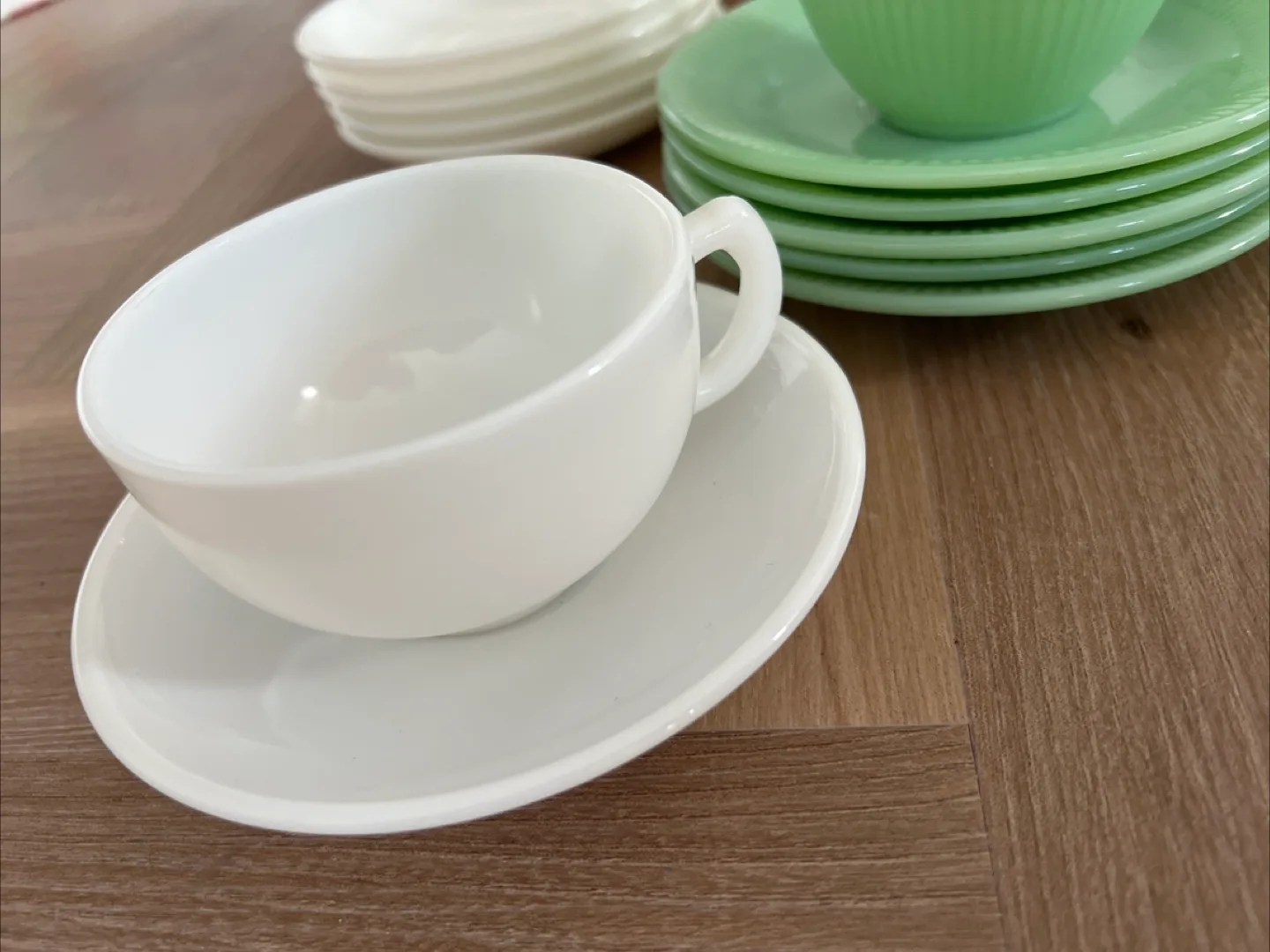 Fire King Jadeite & White Dishes image indicator(5)