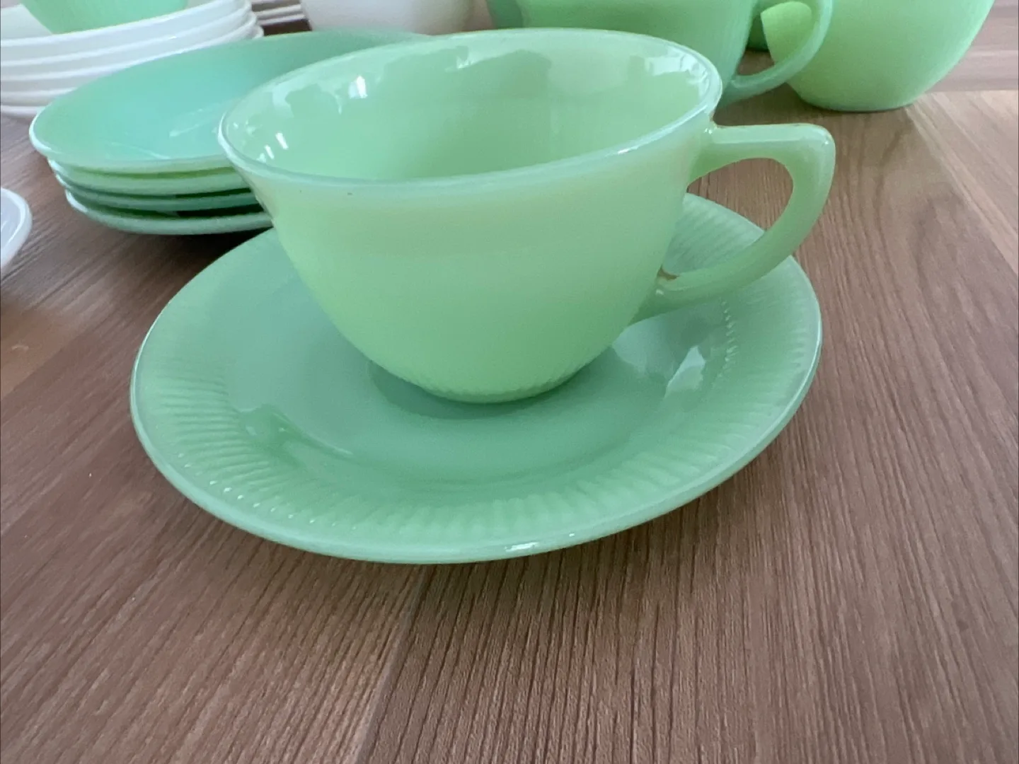 Fire King Jadeite & White Dishes image indicator(4)
