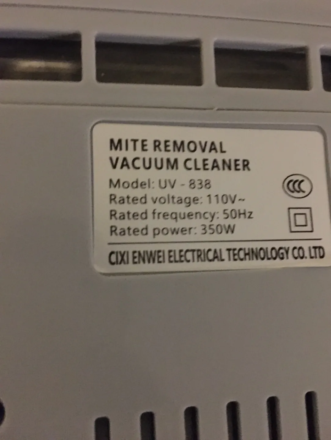 Mite removoval vacuum cleaner image indicator(2)