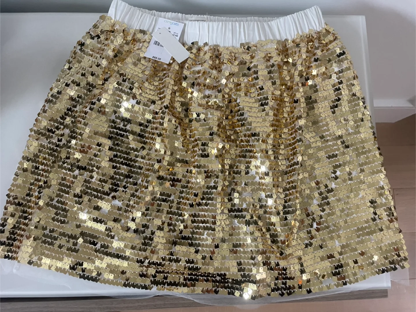 Crew Cuts Gold Sequin Skirt - Size S thumbnail