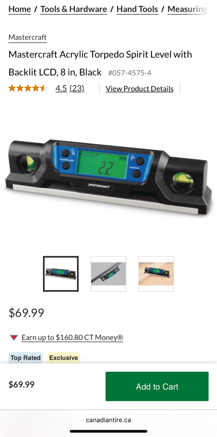 Mastercraft Digital Torpedo Spirit Level - 8 inch - photo 2