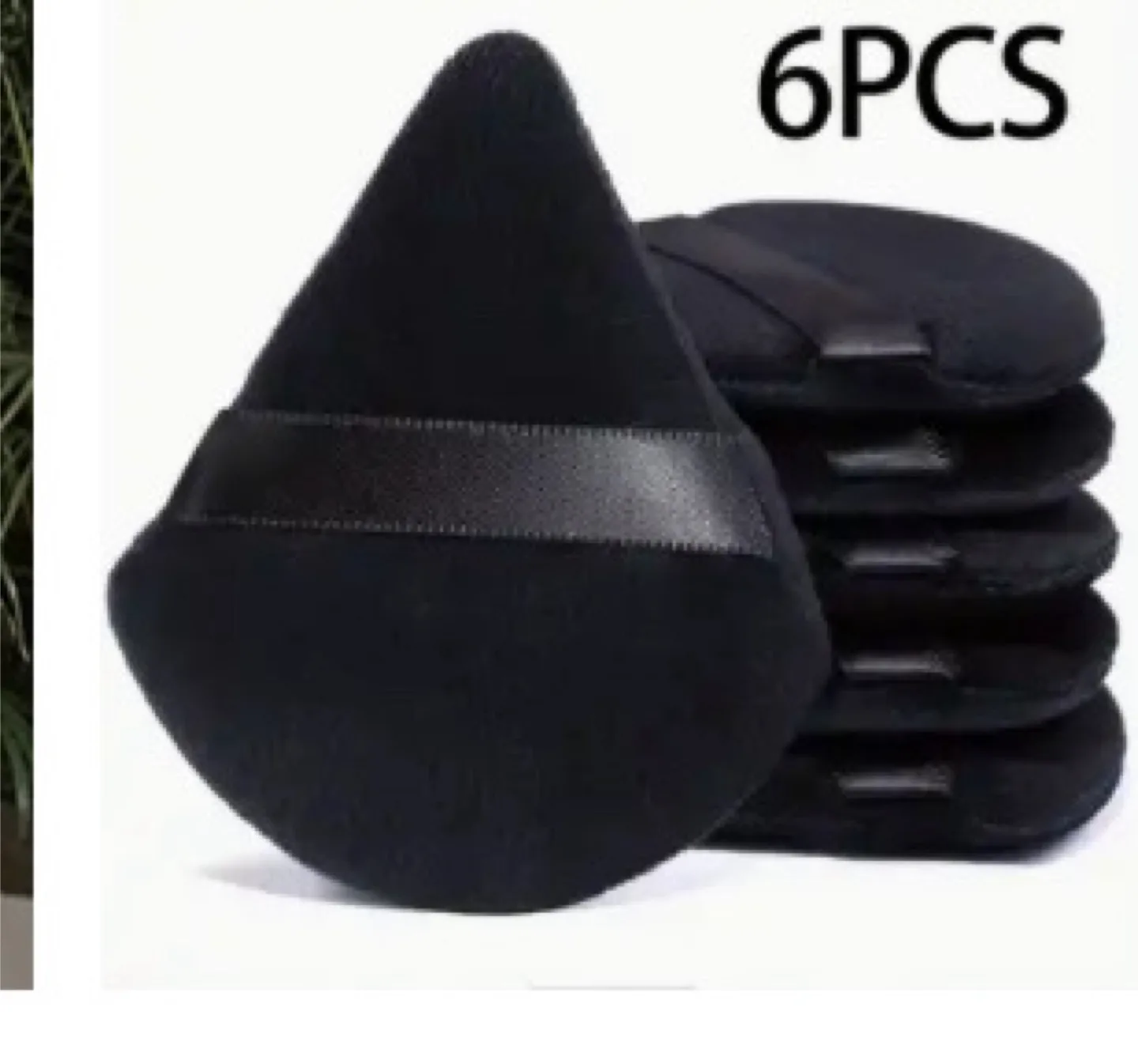Black triangular makeup puffs thumbnail