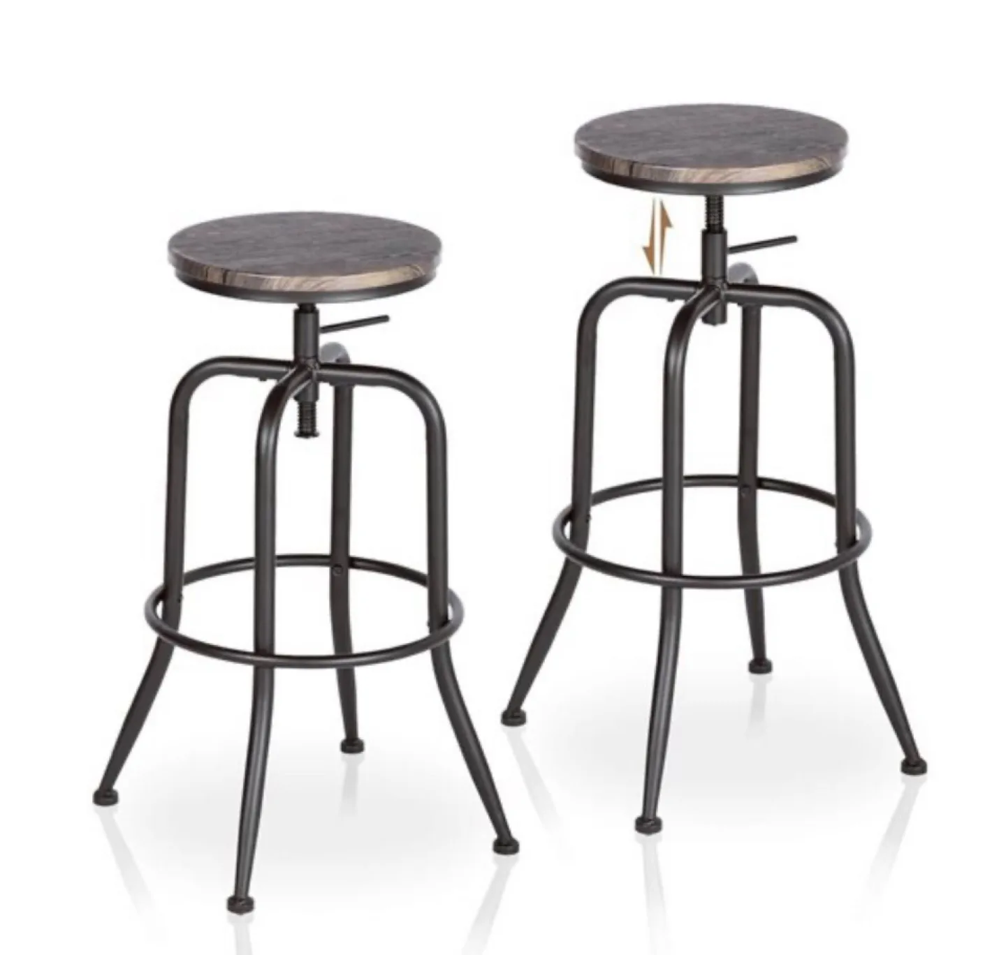 Adjustable Swivel Bar Stool - 27-30" Height thumbnail