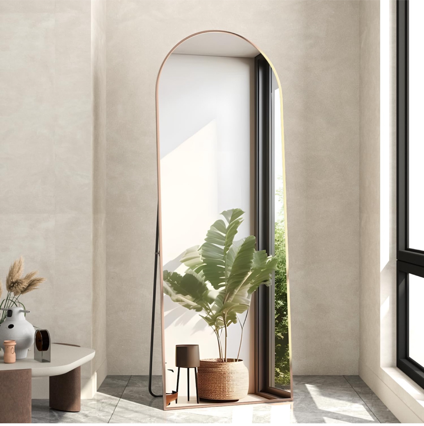 Golden Arched Full body Length Mirror 58"x18" #1858