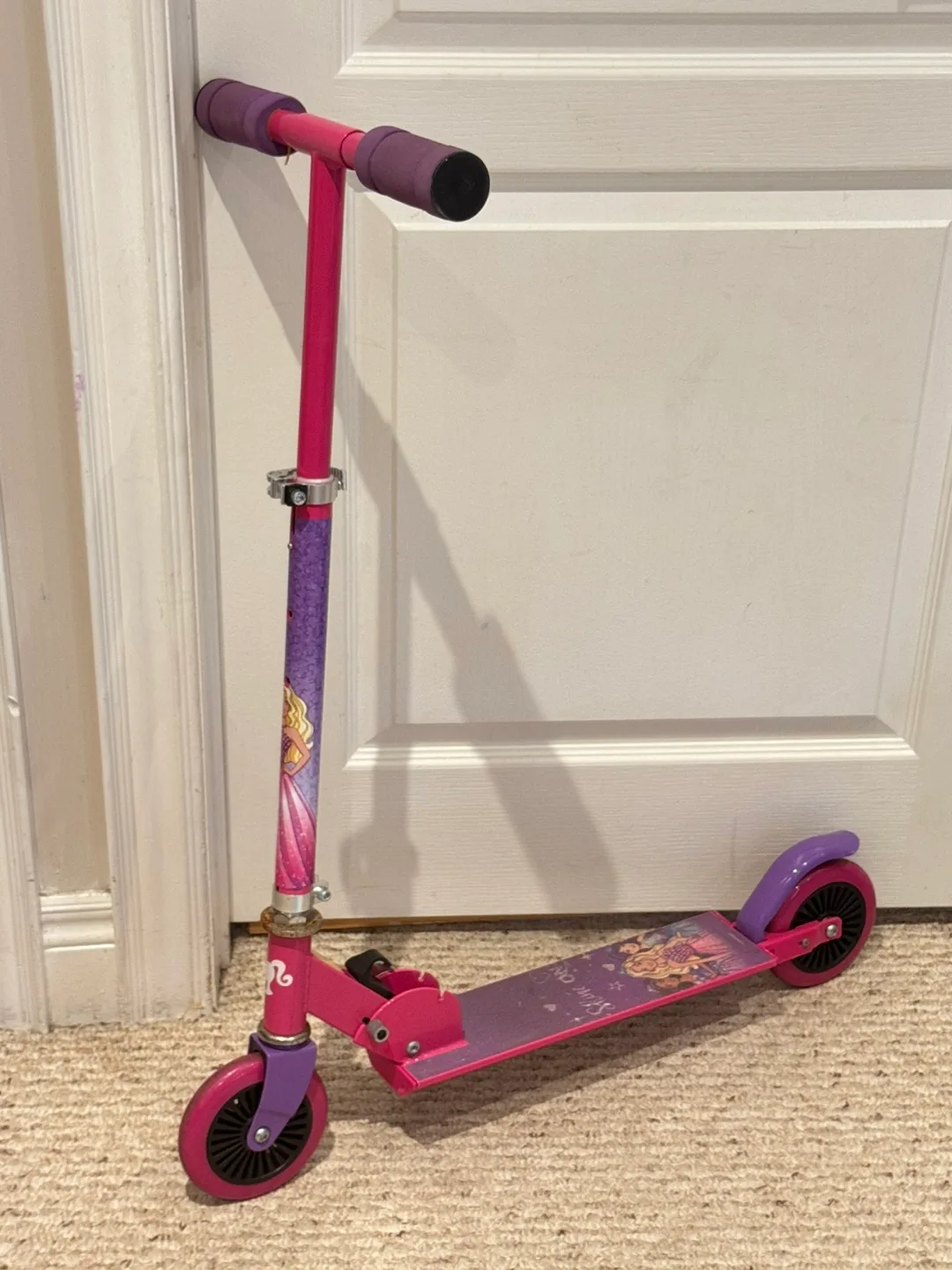 Barbie Girls' Folding Scooter - Pink & Purple thumbnail