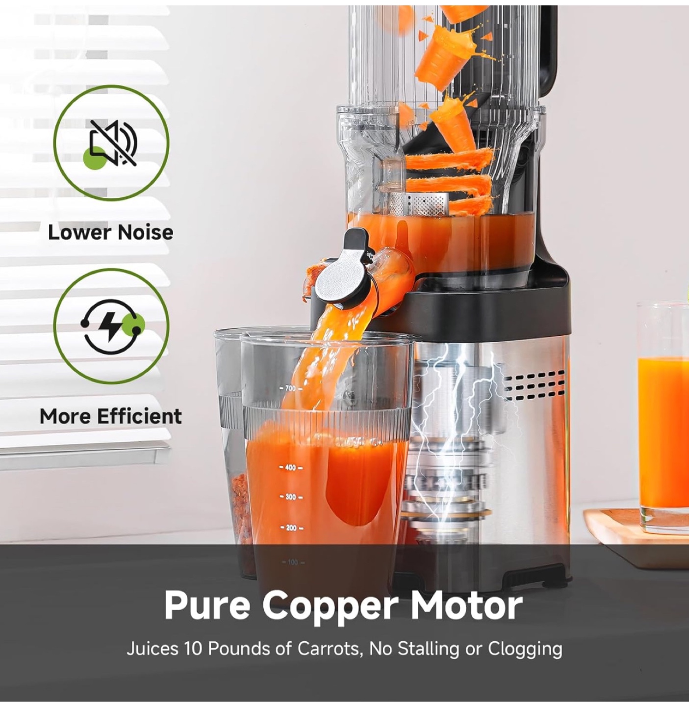 Brand new AMZCHEF Cold Press Juicer – never used. - photo 3