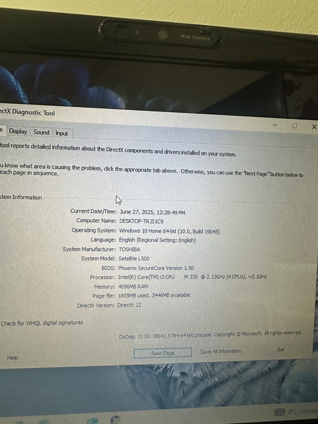 Toshiba L500 laptop in excellent condition - photo 3