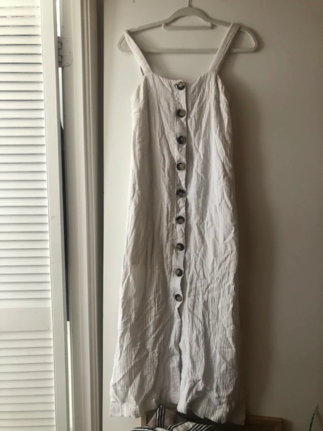 100% cotton dress white thumbnail
