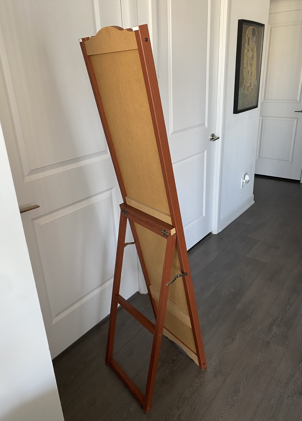 Standing Cheval Mirror - Brown Wood Frame - photo 2