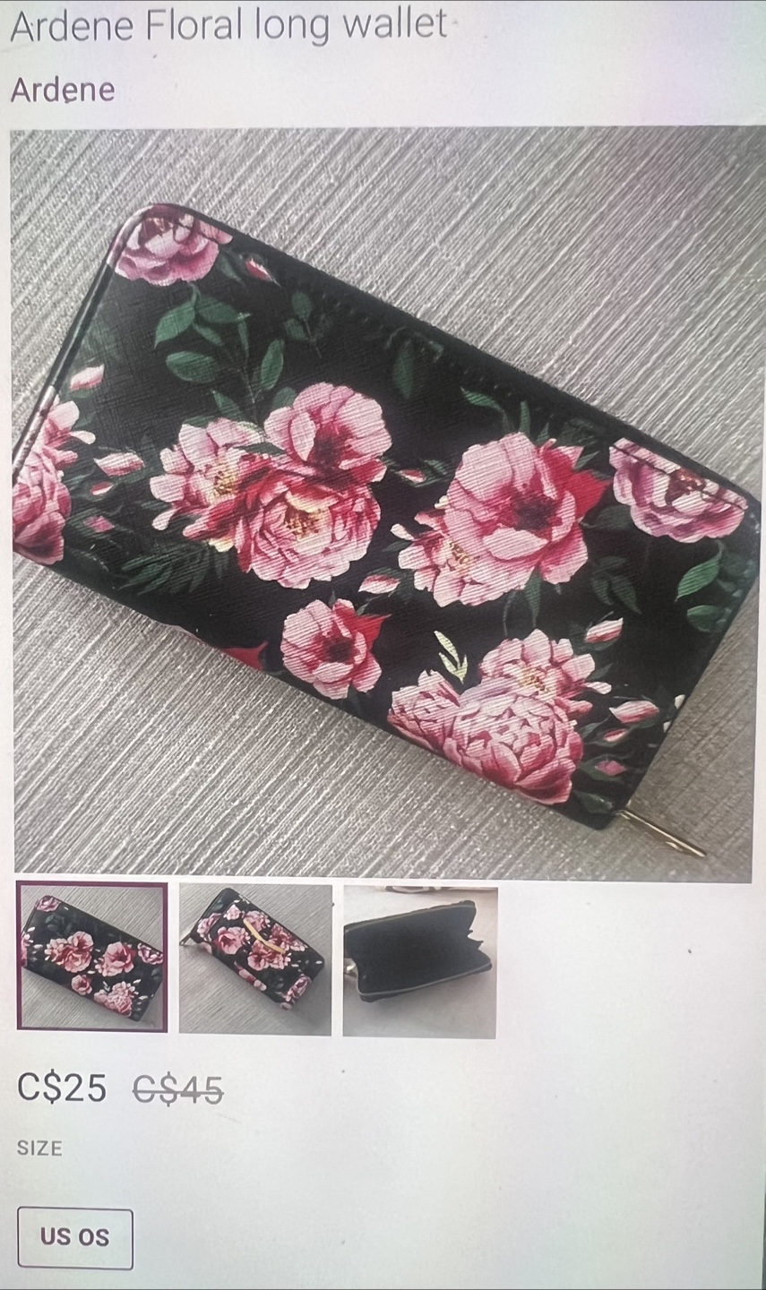 ARDENE Vintage Roses Floral WALLET - photo 3
