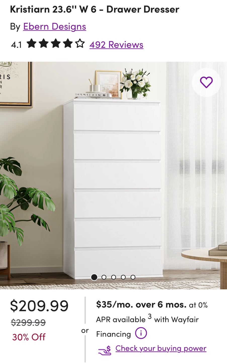 6-Drawer Dresser - photo 2